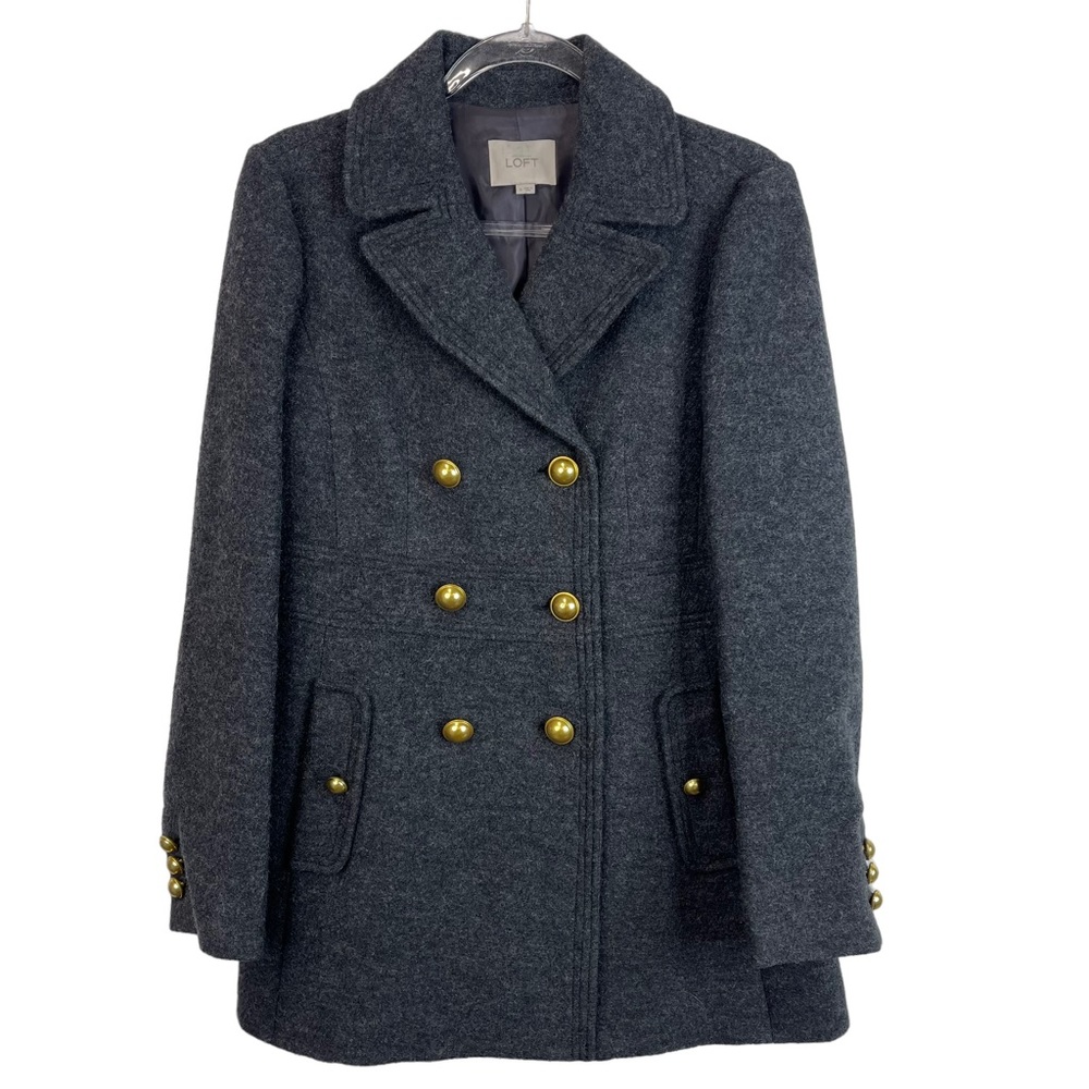 Ann Taylor Women’s Pea Coat Size 6, Grey